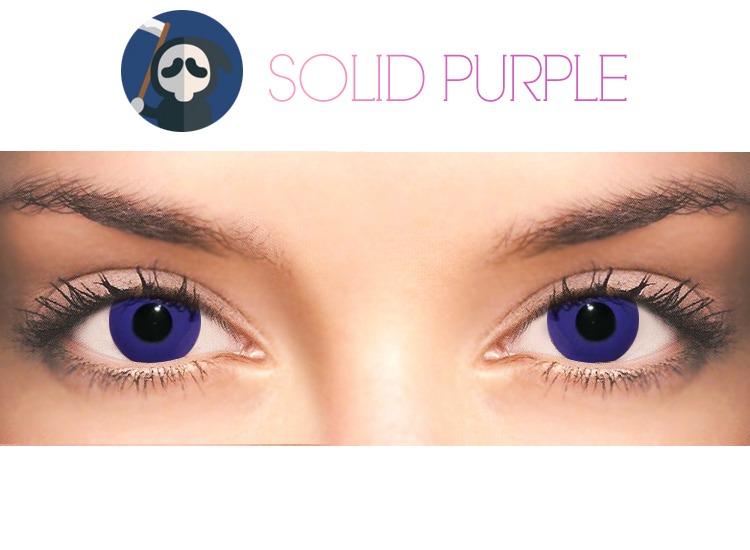 Solid purple contacts